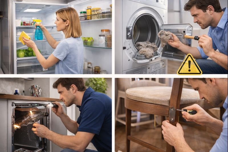 ¿Cómo alargar la vida útil de los electrodomésticos y muebles?